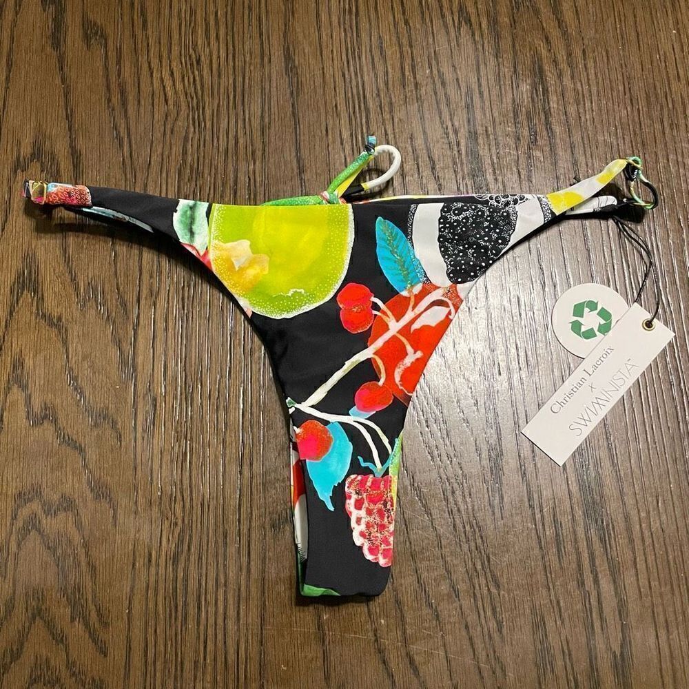 Swiminista X Christian Lacroix Manaos Black Colorful Fruit Fearless Cheeky Botto
